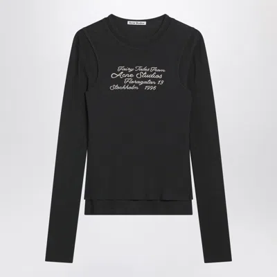 ACNE STUDIOS ACNE STUDIOS BLACK LAYERED LONG-SLEEVE T-SHIRT WOMEN