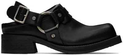 Acne Studios Black Buckle Loafers In 900 Black