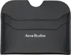 Acne Studios Black Leather Card Holder In Black