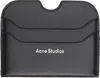 Acne Studios Black Leather Card Holder In Black