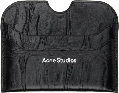 Acne Studios Black Leather Card Holder