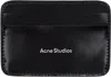 Acne Studios Black Leather Card Holder In 900 Black