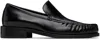 Acne Studios Black Leather Loafers In Black