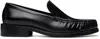 Acne Studios Black Leather Loafers In Black