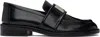 Acne Studios Women Leather Loafers In 900 Black