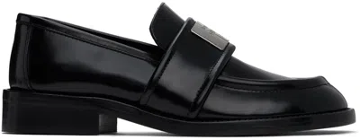 Acne Studios Black Leather Loafers In 900 Black