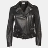 Acne Studios Black Leather Mock Biker Jacket In Black