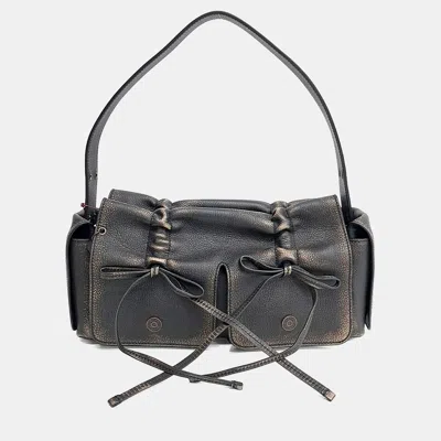 Pre-owned Acne Studios Black Leather Multi-pocket Shoulder Bag