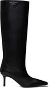 Acne Studios Stivali In Pelle Con Punta Affusolata In 900 Black