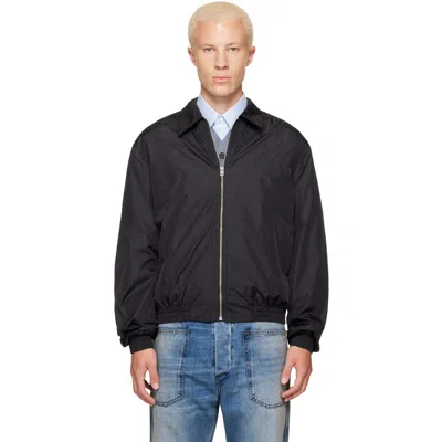 Acne Studios Black Lightweight Nylon Jacket In 900 Black