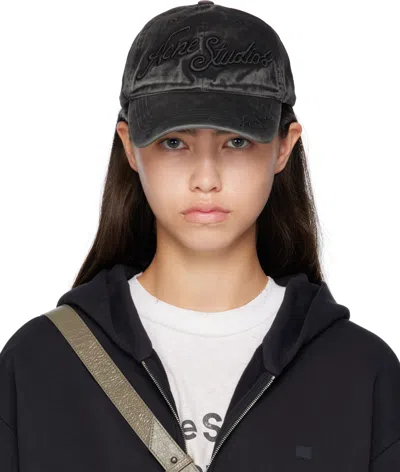 Acne Studios Black Logo Cap
