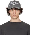 Acne Studios Black Logo Cap In 900 Black