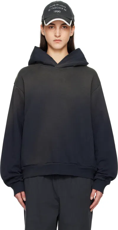 Acne Studios Black Logo Hoodie In 900 Black