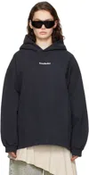 Acne Studios Black Logo Hoodie In 900 Black