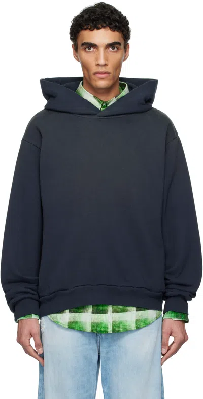 Acne Studios Black Logo Hoodie In 900 Black