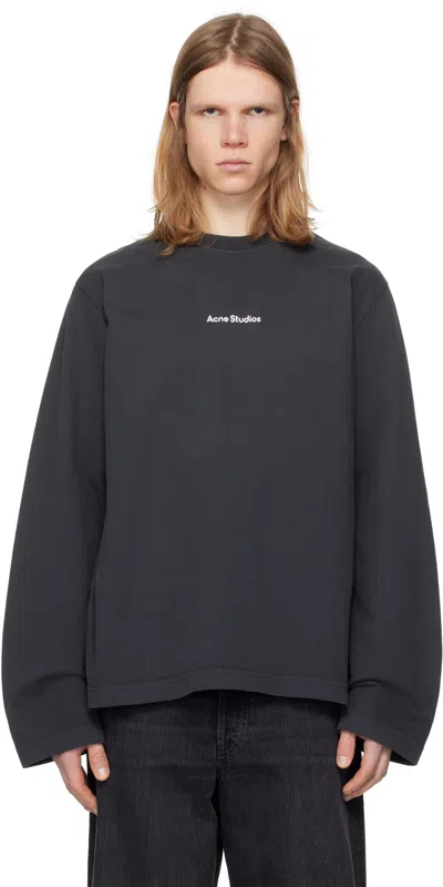 Acne Studios Black Logo Long Sleeve T-shirt