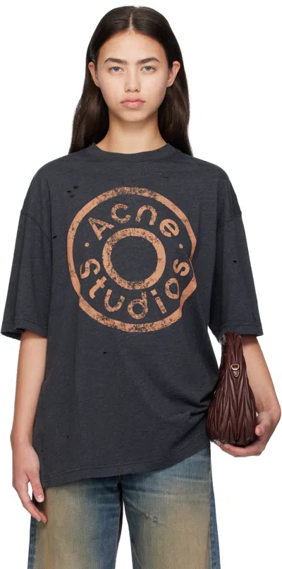 Acne Studios Black Logo Relaxed-fit T-shirt