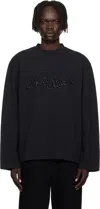 Acne Studios Black Logo Relaxed Fit T-shirt In Black
