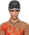 Acne Studios Black Logo Stamp Cap In 900 Black