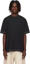 Acne Studios Eresa U Autograph Logo Embroidered T-shirt In Black