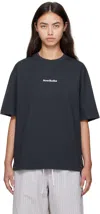 Acne Studios Logo-print T-shirt Dress In Black