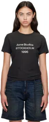 Acne Studios Logo Short Sleeve T-shirt In Black