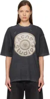 Acne Studios Black Logo T-shirt In Black
