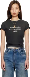 Acne Studios Black Logo T-shirt In Black