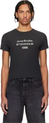 Acne Studios Black Logo T-shirt In Black