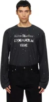 Acne Studios Black Logo T-shirt In Multi