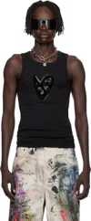 Acne Studios Black Logo Tank Top In Black
