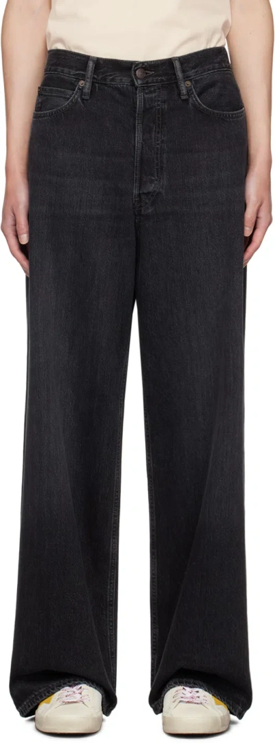 Acne Studios Black Loose Fit 1981m Jeans In 900 Black