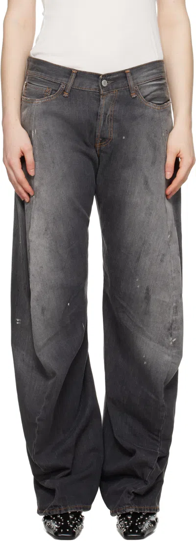 Acne Studios Black Loose Fit 2006f Jeans In 900 Black