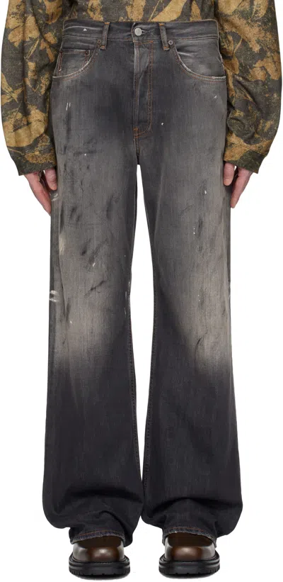 Acne Studios Black Loose Fit 2021m Jeans In 900 Black