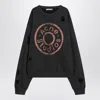 Acne Studios Men's Mã©lange Relaxed Sweater With Wear In Black