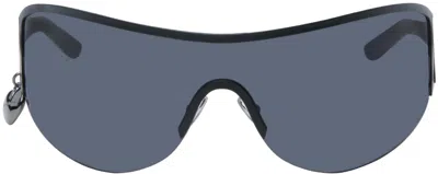 Acne Studios Black Metal Frame Sunglasses In Ax0 Black/black