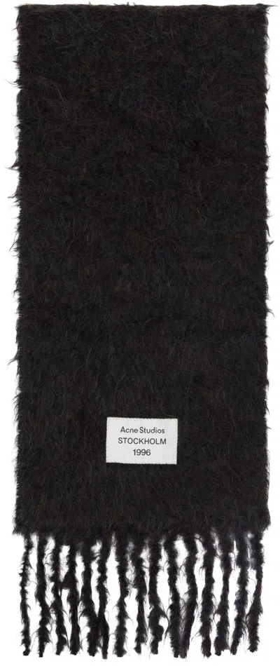 Acne Studios Black Mohair & Wool Scarf