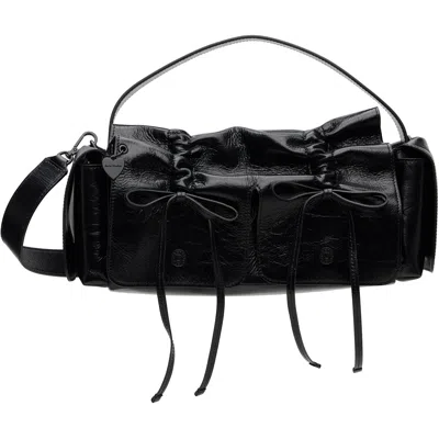 Acne Studios Black Multipocket Shoulder Bag In 900 Black