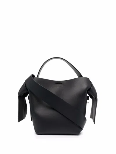 ACNE STUDIOS BLACK MUSUBI LEATHER MINI BAG