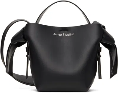 Acne Studios Black Musubi Mini Shoulder Bag In 900 Black