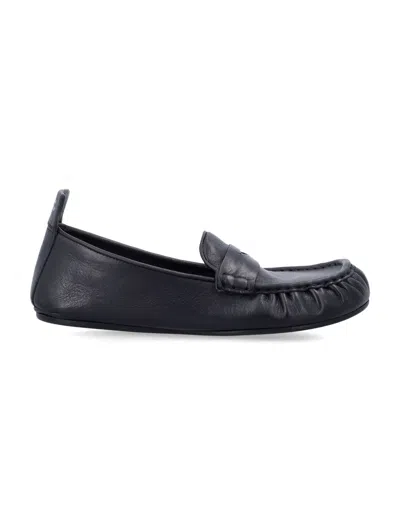 Acne Studios Black Nappa Leather Loafers