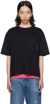 ACNE STUDIOS BLACK ORGANIC COTTON CREWNECK T-SHIRT