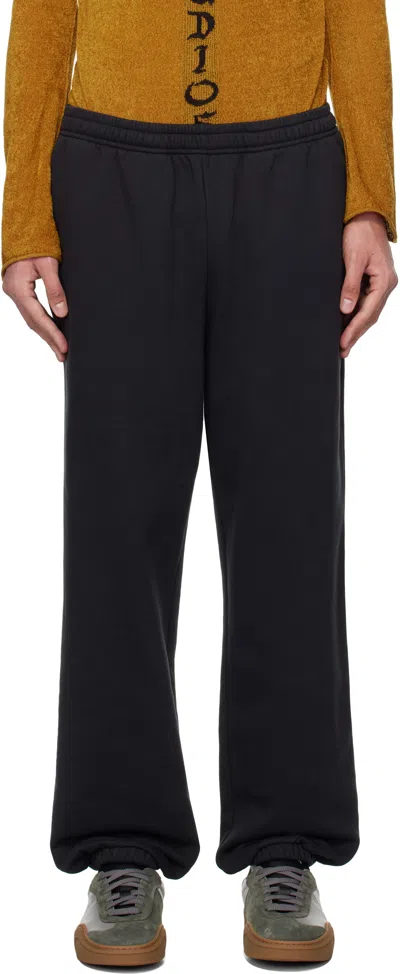 Acne Studios Black Organic Cotton Sweatpants In 900 Black