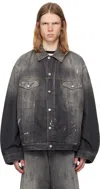 Acne Studios Robert U Oversized Organic Denim Jacket In 900 Black