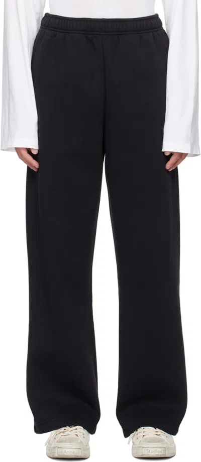 Acne Studios Black Patch Sweatpants In 900 Black