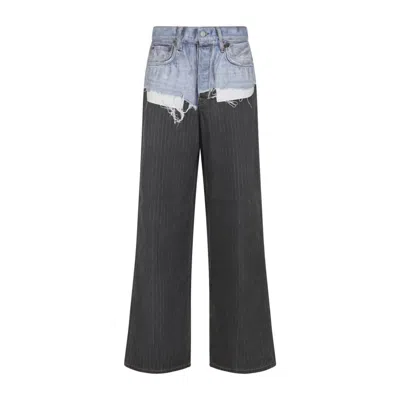 Acne Studios Black Pinstripe Jeans