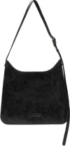 Acne Studios Platt Shoulder Bag In Cracked Leather In 900 Black