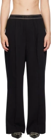 Acne Studios Black Pleated Trousers In 900 Black
