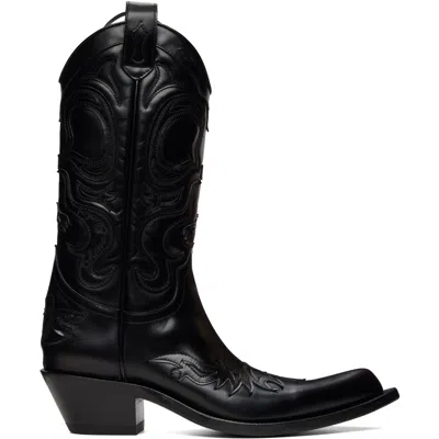 Acne Studios ブラック Pointy レザー カウボーイブーツ In 900 Black