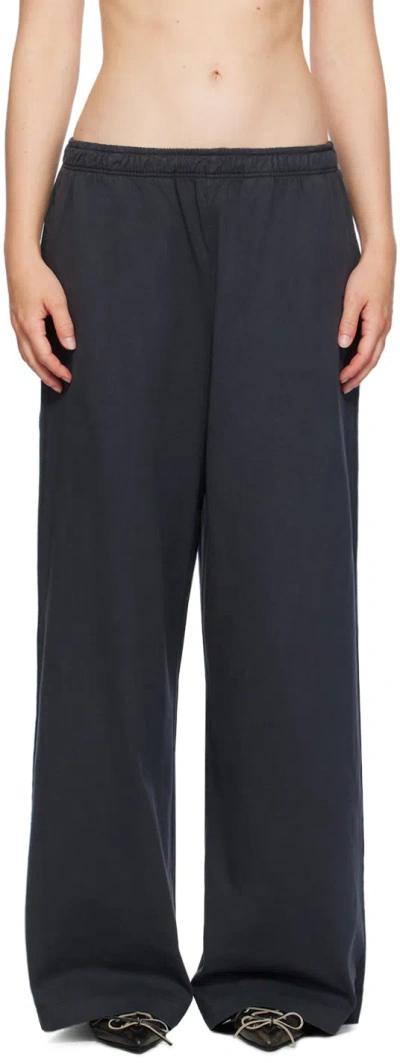 Acne Studios Black Printed Lounge Trousers In 900 Black